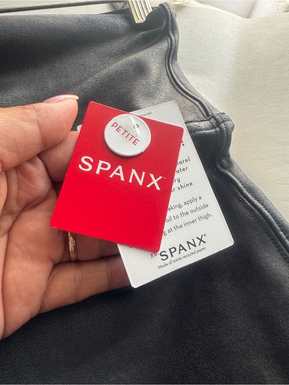 Spanx the Faux Leather High-Waist Leggings - Black - Picture 3 of 3